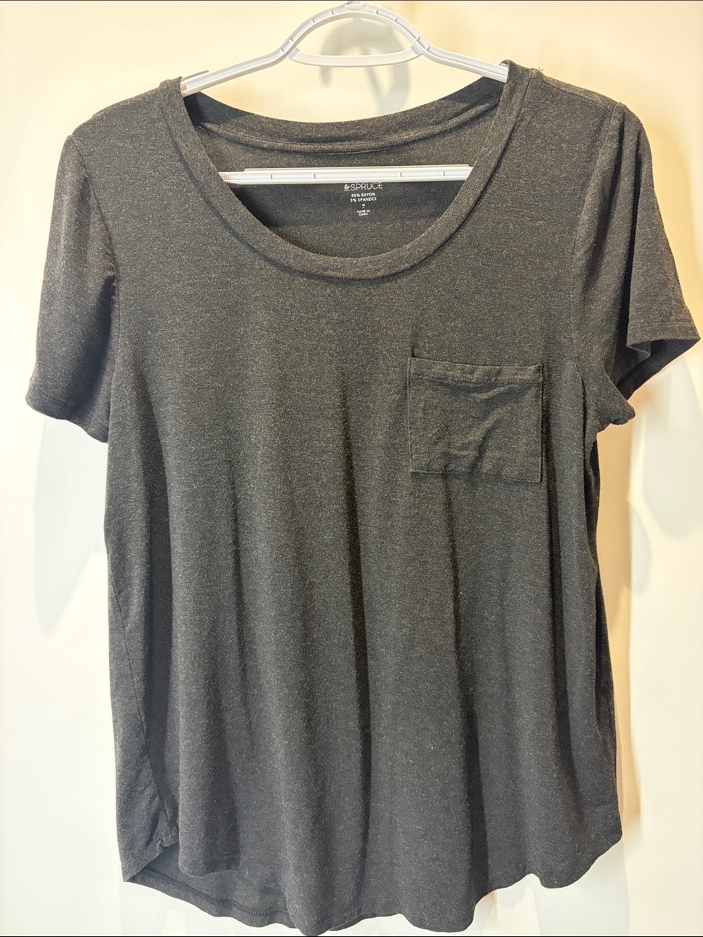 Black Short Sleeve Pocket Tee